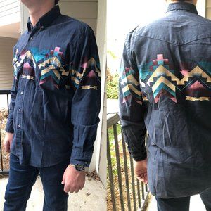 Vintage Western Blue Vintage Shirt